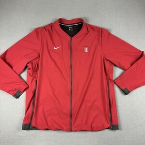 Stanford Cardinal Jacket Mens 2XL Red NCAA‎ College Zip Up Sideline Warm Up Nike